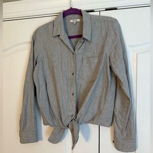 Madewell Buttonup Front-tie Shirt